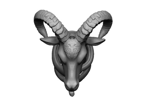 Goat pendant 2 3Dプリントモデル