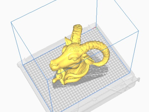 Goat pendant 2 3Dプリントモデル