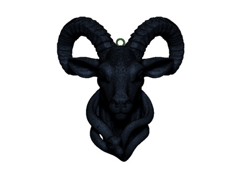 Goat pendant 2 3Dプリントモデル
