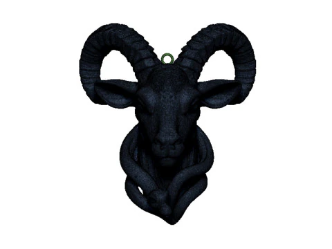 Goat pendant 2 3D Print Model