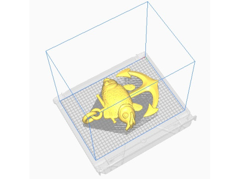 Goldfish anchor pendant 3D 프린트 모델