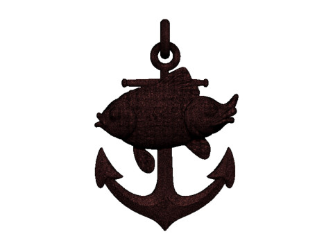 Goldfish anchor pendant 3D 프린트 모델
