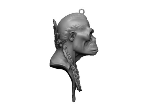 Gorilla pendant 3D Print Model