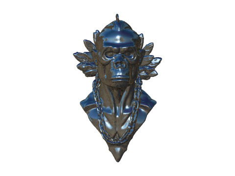 Gorilla pendant 3D Print Model