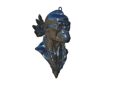 Gorilla pendant 3D Print Model