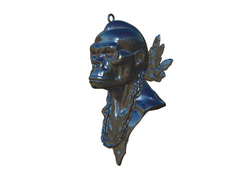Gorilla pendant 3D Print Model