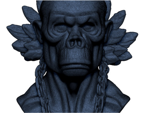 Gorilla pendant 3D Print Model