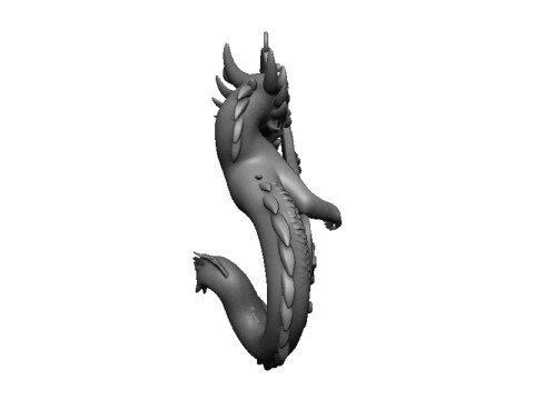 Guitar dragon pendant 3D Print Model