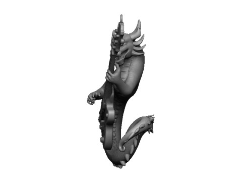 Guitar dragon pendant 3D Print Model