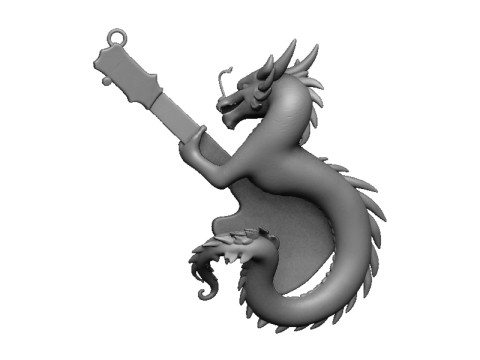Guitar dragon pendant 3D Print Model