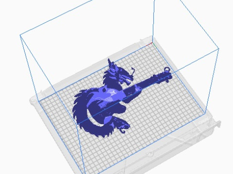 Guitar dragon pendant 3D Print Model