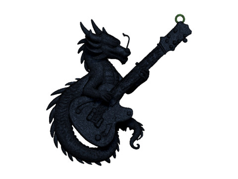 Guitar dragon pendant 3D Print Model