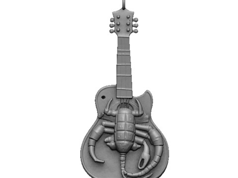 Guitar scorpion pendant 3D प्रिंट मॉडल