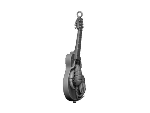 Guitar scorpion pendant 3D 打印模型
