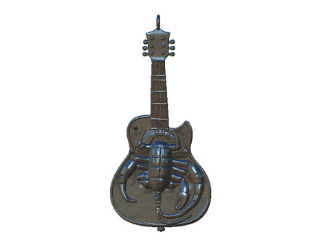 Guitar scorpion pendant 3D 打印模型
