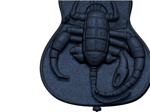 Guitar scorpion pendant 3D 打印模型
