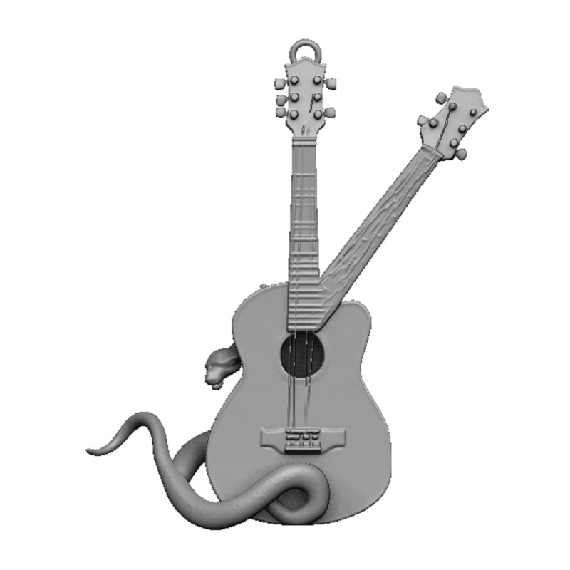 Guitar snake pendant Modello di stampa 3D .c4d .max .obj .3ds .fbx .stl .blend 