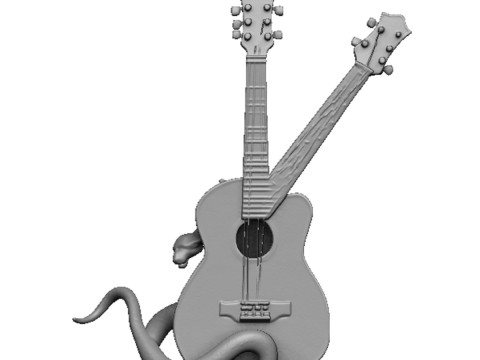 Guitar snake pendant 3D Druckmodell
