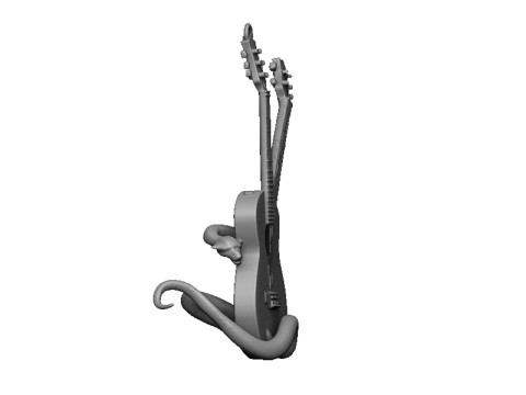 Guitar snake pendant Modello di stampa 3D