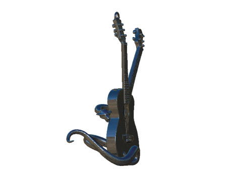 Guitar snake pendant Modello di stampa 3D