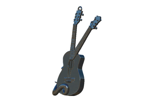 Guitar snake pendant Modello di stampa 3D