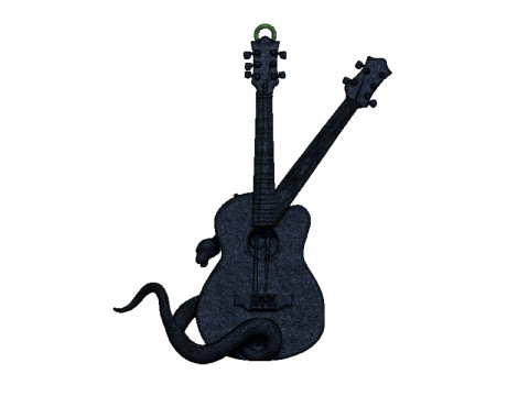 Guitar snake pendant Modello di stampa 3D