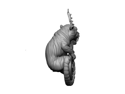 Guitar tiger pendant 3D Print Model