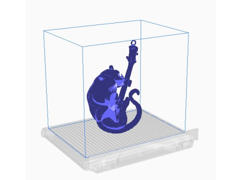 Guitar tiger pendant 3D Print Model