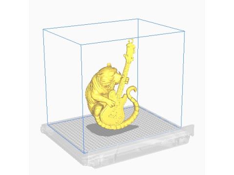 Guitar tiger pendant 3D Print Model