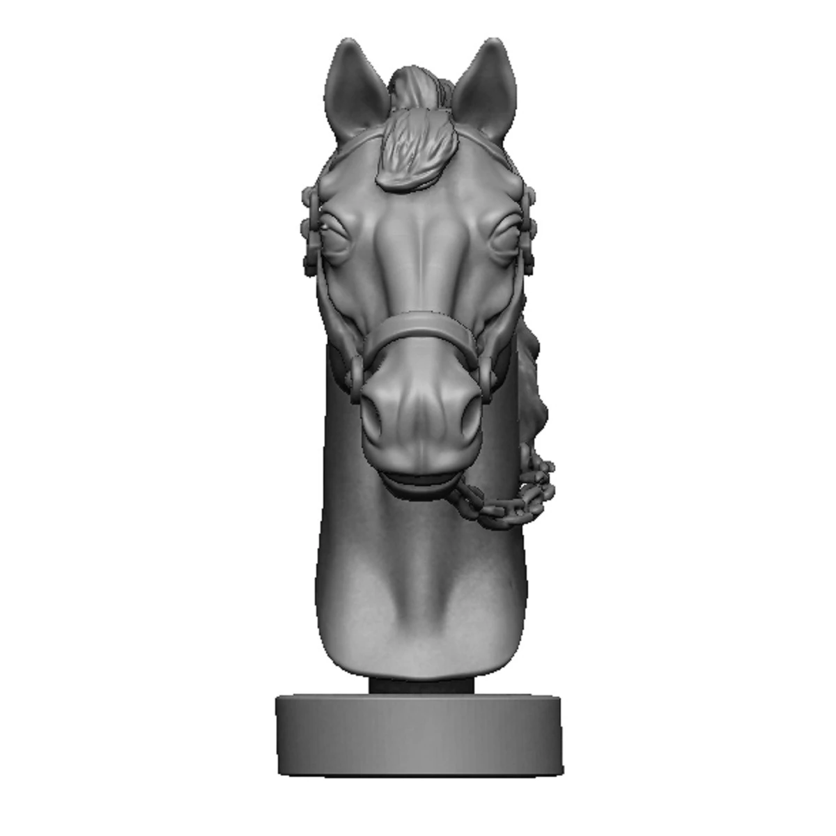 Horse head 2 3D Print Model .c4d .max .obj .3ds .fbx .stl .blend