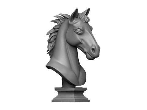 马头半身像 3D 打印模型