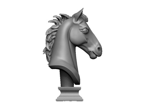 马头半身像 3D 打印模型