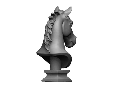 Horse head bust 3D Print Model