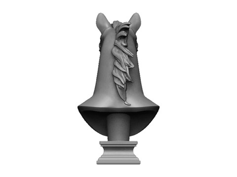 马头半身像 3D 打印模型