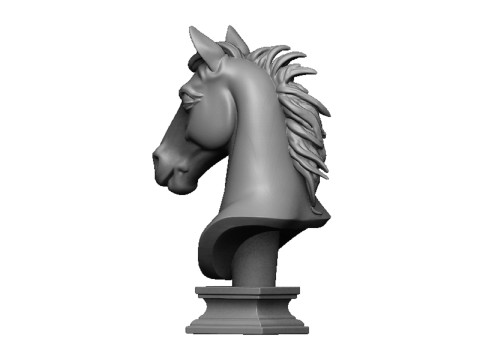 马头半身像 3D 打印模型