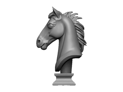 马头半身像 3D 打印模型