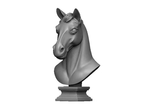 Horse head bust 3D Print Model