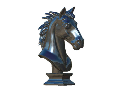 Horse head bust 3D Print Model