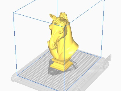 马头半身像 3D 打印模型
