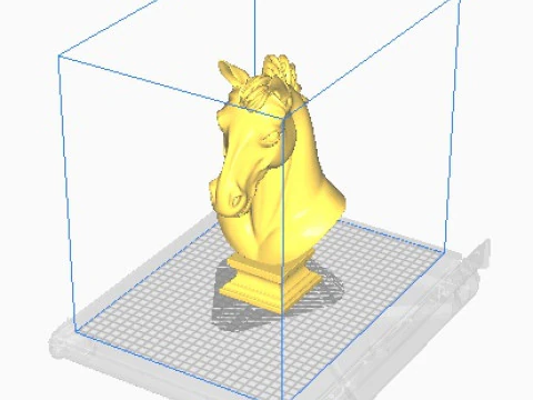 Horse head bust 3D Print Model
