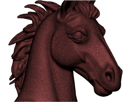 马头半身像 3D 打印模型