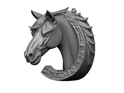 Horse with horse shoe 3D Принт Модель