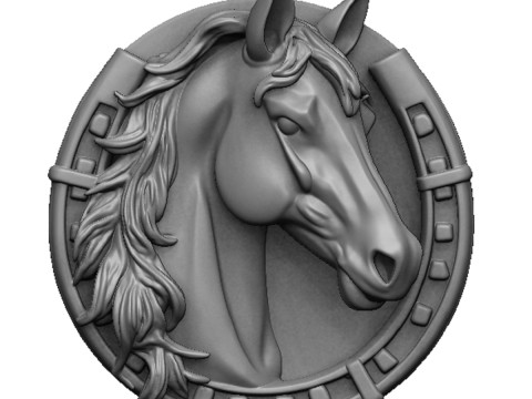 Horse with horse shoe Model Cetak 3D