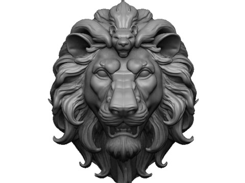 King lion pendant 3D प्रिंट मॉडल