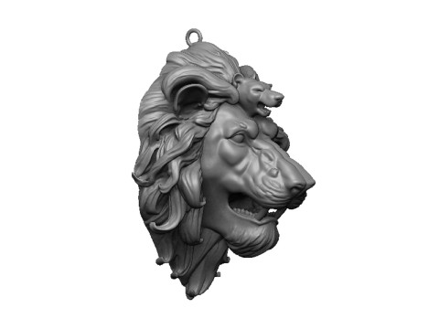 King lion pendant 3D printmodel