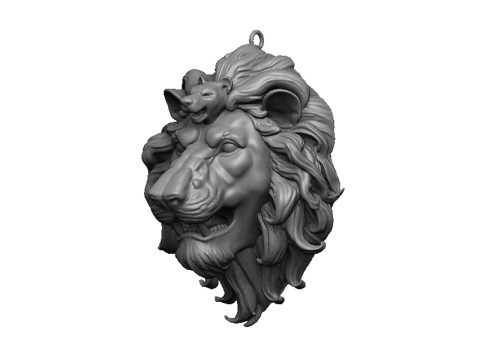 King lion pendant 3D printmodel