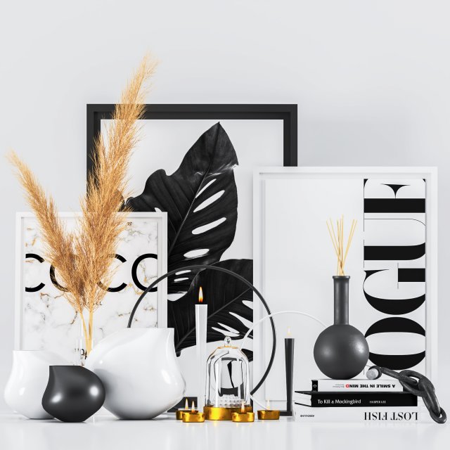 decorativesetb 3D 모델 .c4d .max .obj .3ds .fbx .stl .blend 