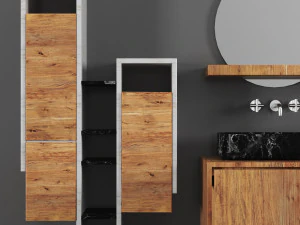 bath cabinet set 3D Model