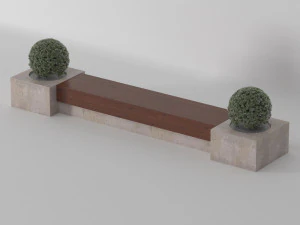 modern bench 3D Model