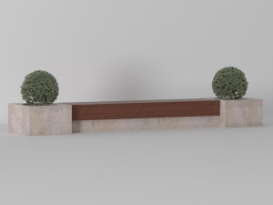 modern bench 3D 모델